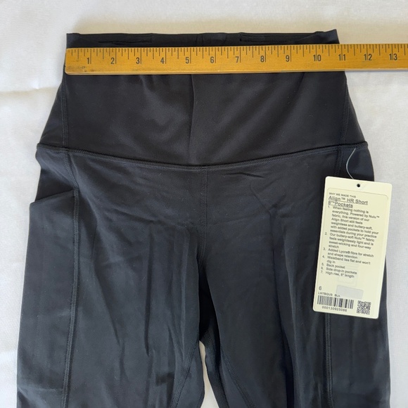 Lululemon Align High Rise Short 8" with Pockets Black Size 6 - Picture 7 of 9